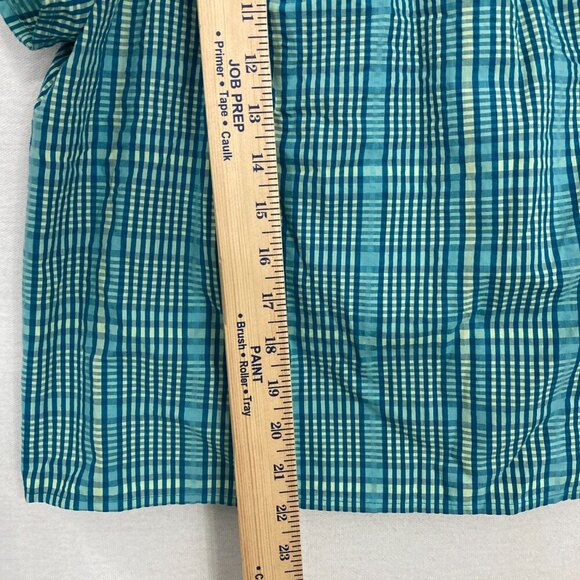 Rails Blue Green Augusta Mini Check Square Neck Top Small - Picture 7 of 11